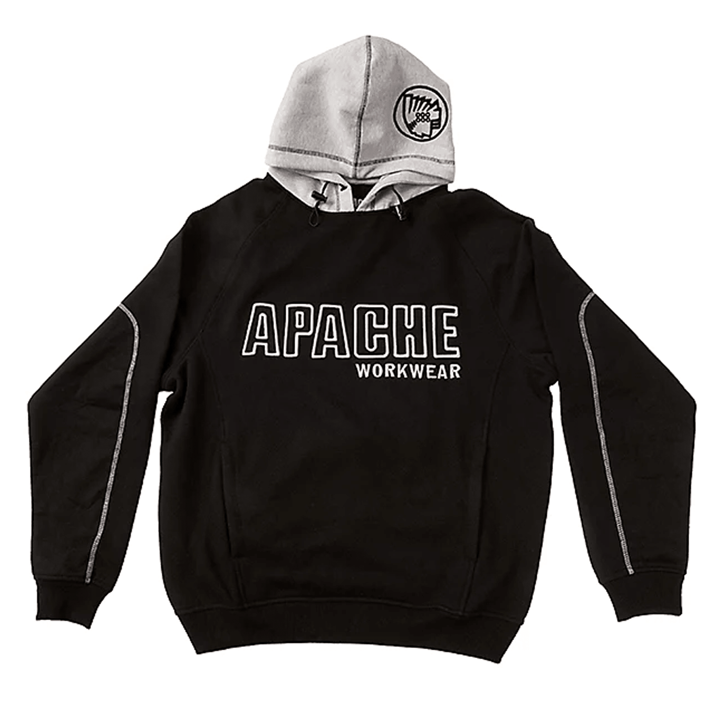 Apache Hooded Sweatshirt Black aand Grey - XL 44-46in
