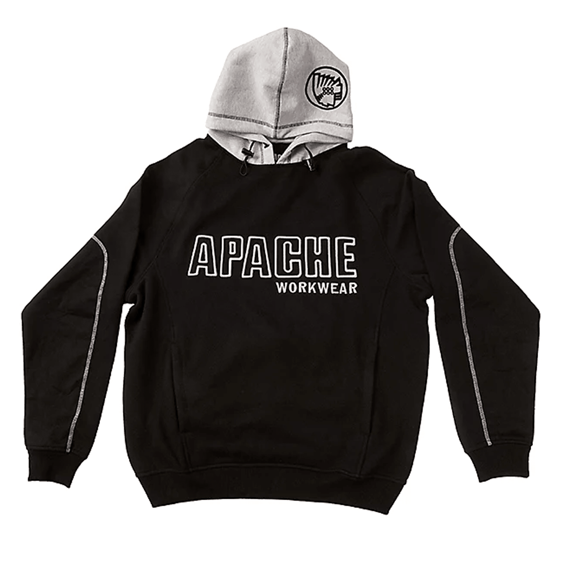 Apache Hooded Sweatshirt Black aand Grey - XL 44-46in