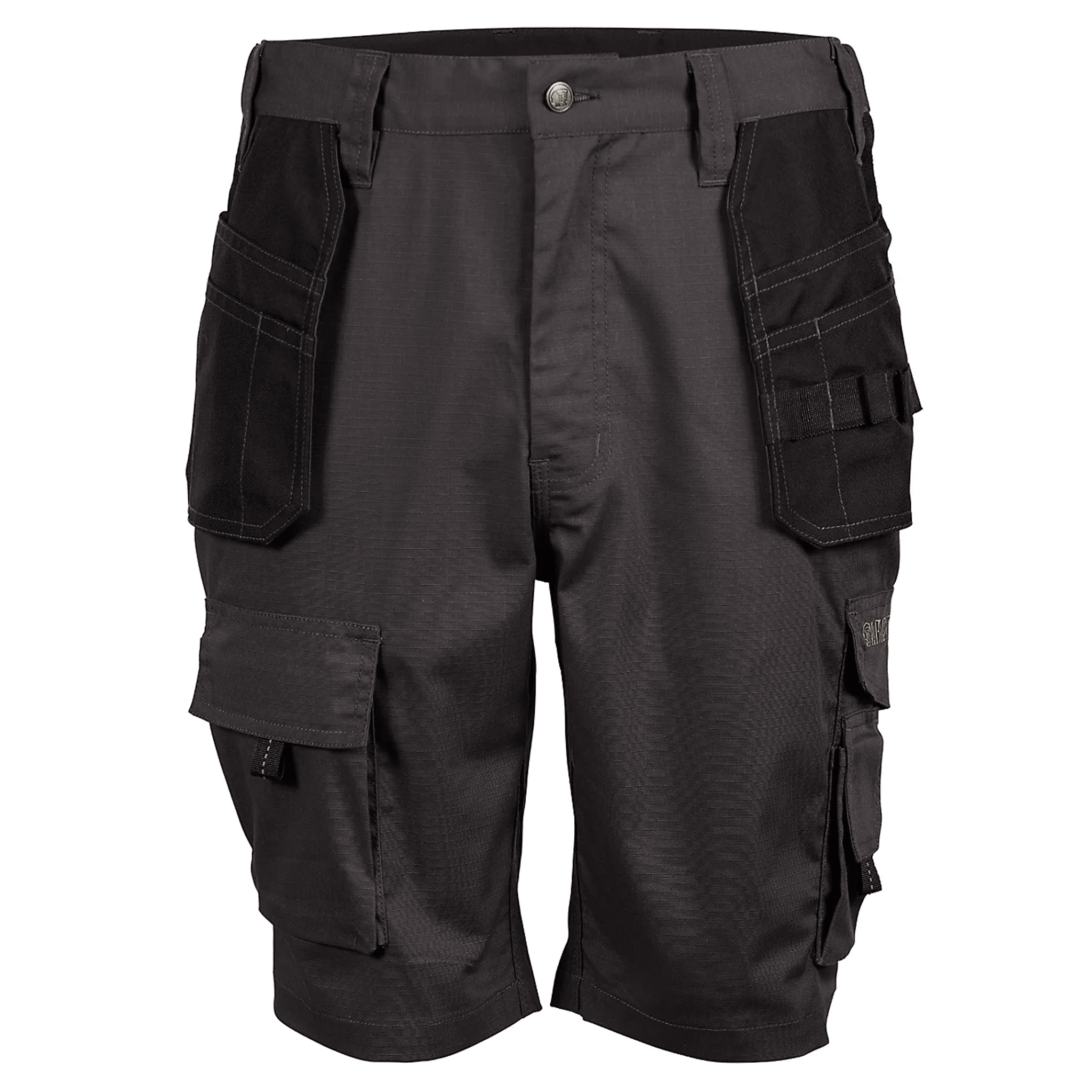 Apache Multi Pocket Work Shorts Rip Stop Grey Black 38in Waist