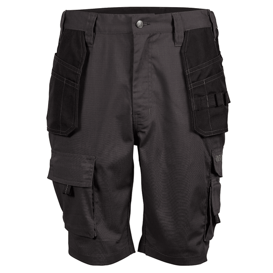 Apache Multi Pocket Work Shorts Rip Stop Grey Black