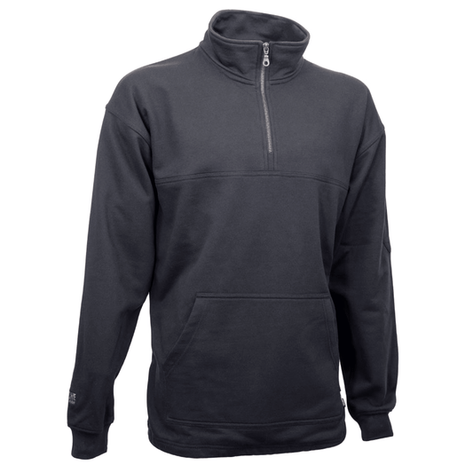 Apache Zip Neck Sweatshirt Charcoal
