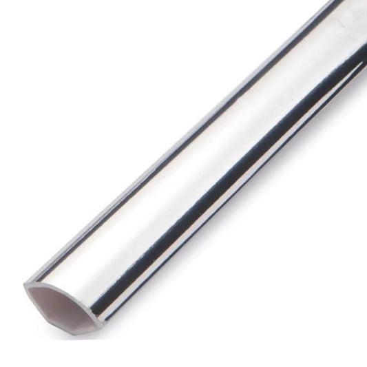 Architrave Quadrant Trim Chrome Hollow 15mm - 2.7 Metre - Transtools Online