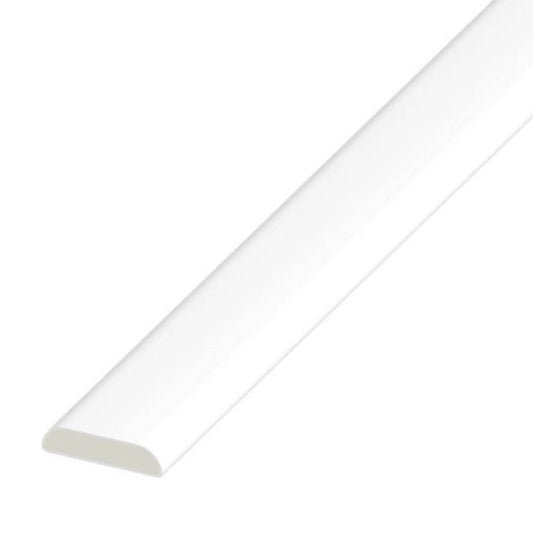 Architrave White Ash Woodgrain D Section Trim 28mm - 5 metre - Transtools Online