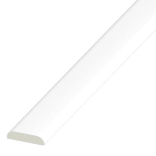 Architrave White Gloss Trim D Section 28mm - 5 Metre - Transtools Online