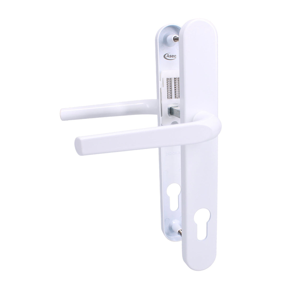 Asec UPVC Door Handle 210mm Fixings White.