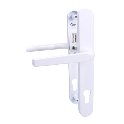 Asec UPVC Door Handle 210mm Fixings White.