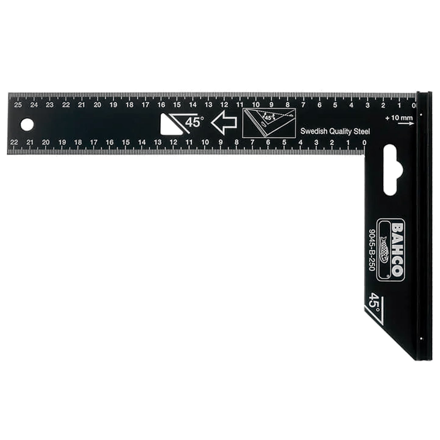 Bahco Carpenters Woodworking Tri Square 250mm - 9045-B-250