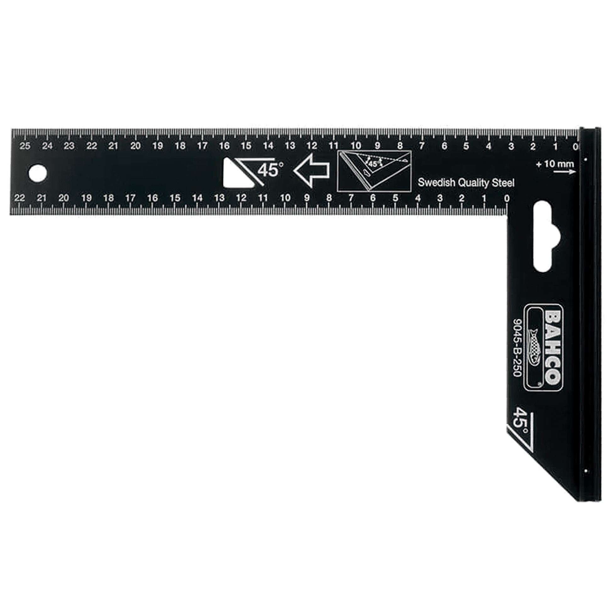 Bahco Carpenters Woodworking Tri Square 300mm - 9045 - B - 300.