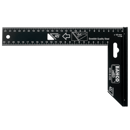 Bahco Carpenters Woodworking Tri Square 300mm - 9045 - B - 300.