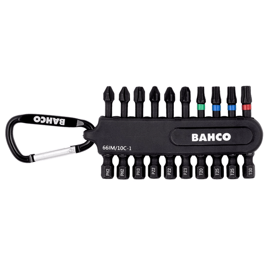 Bahco Impact Torsion Driver Bit Set Phillips Pozi Torx 50mm Long - 10 Piece