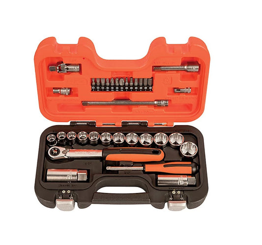 BAHCO SOCKET SET 1/4IN AND 1/2IN - 34 PIECE - Transtools Online