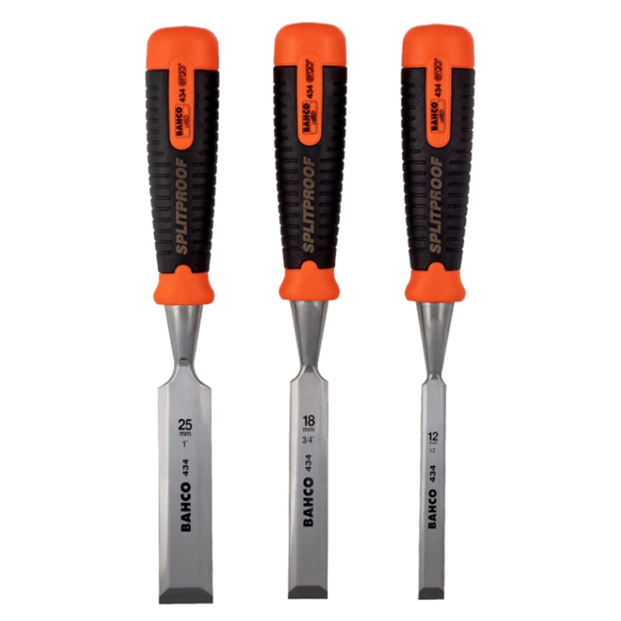 Bahco Splitproof Wood Chisel Set - 3 Piece