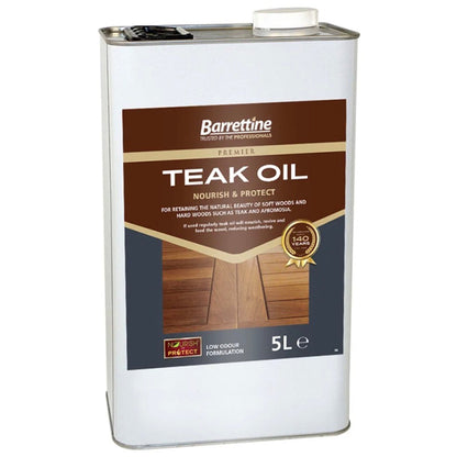 Barrettine Premier Teak Oil - 5 Litre