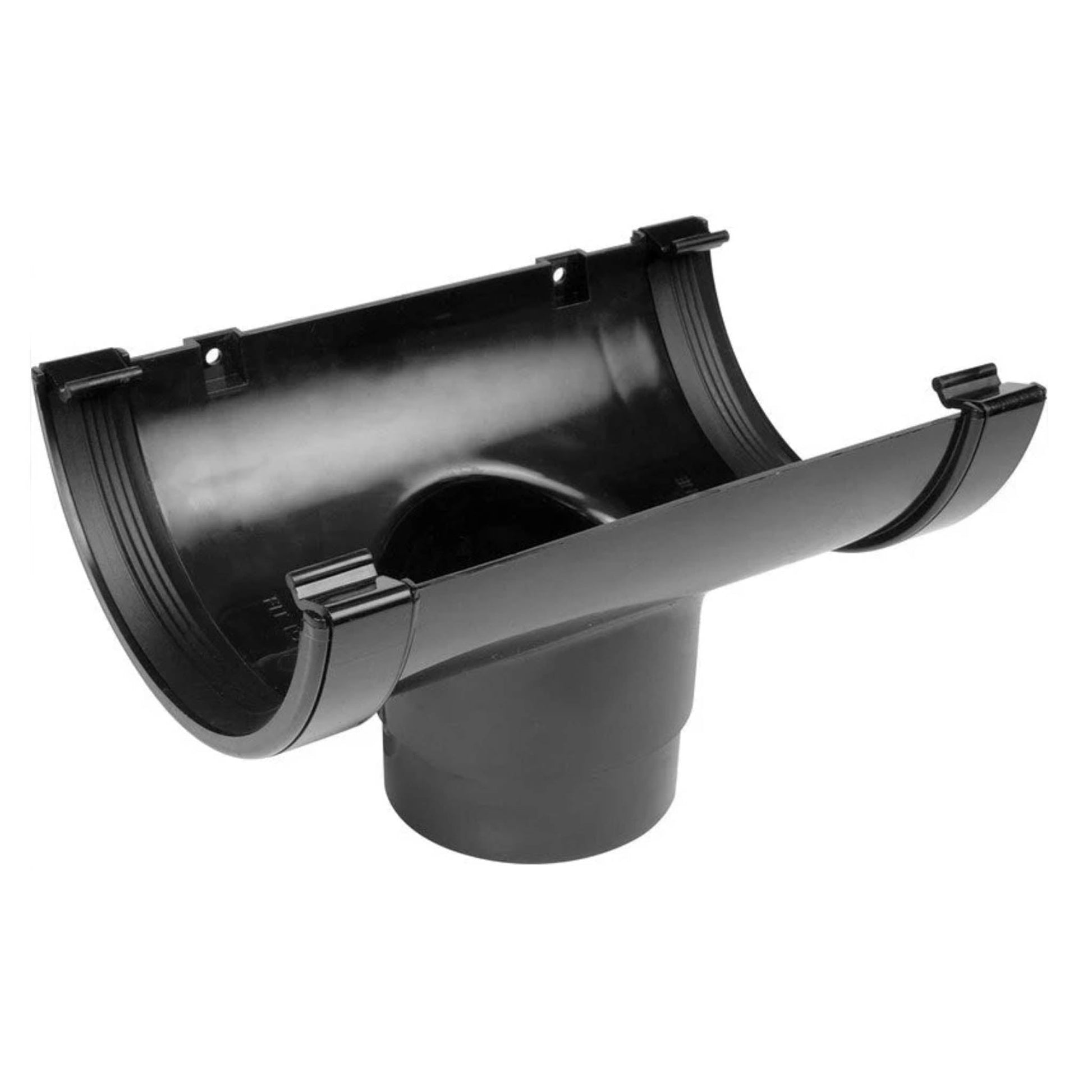 Big 6 Commercial 150mm Gutter Running Outlet Black - Transtools Online