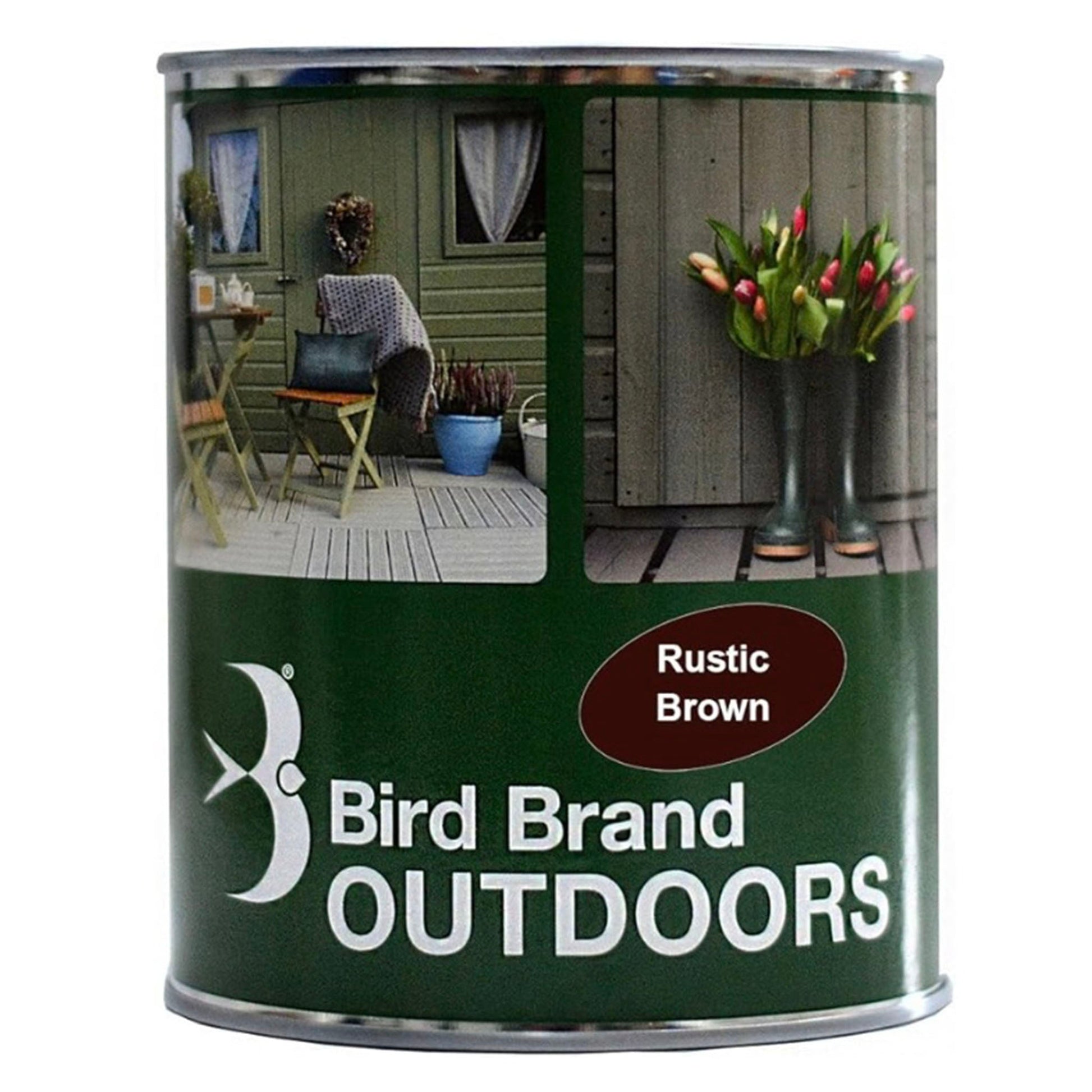 Bird Brand Outdoors Garden Paint Rustic Brown - 1 Litre - Transtools Online