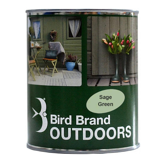 Bird Brand Outdoors Garden Paint Sage Green - 1 Litre - Transtools Online