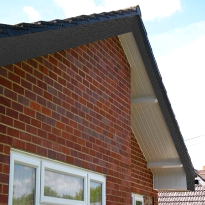 Black Ash UPVC Capping Over Fascia Board Fitted on a Property