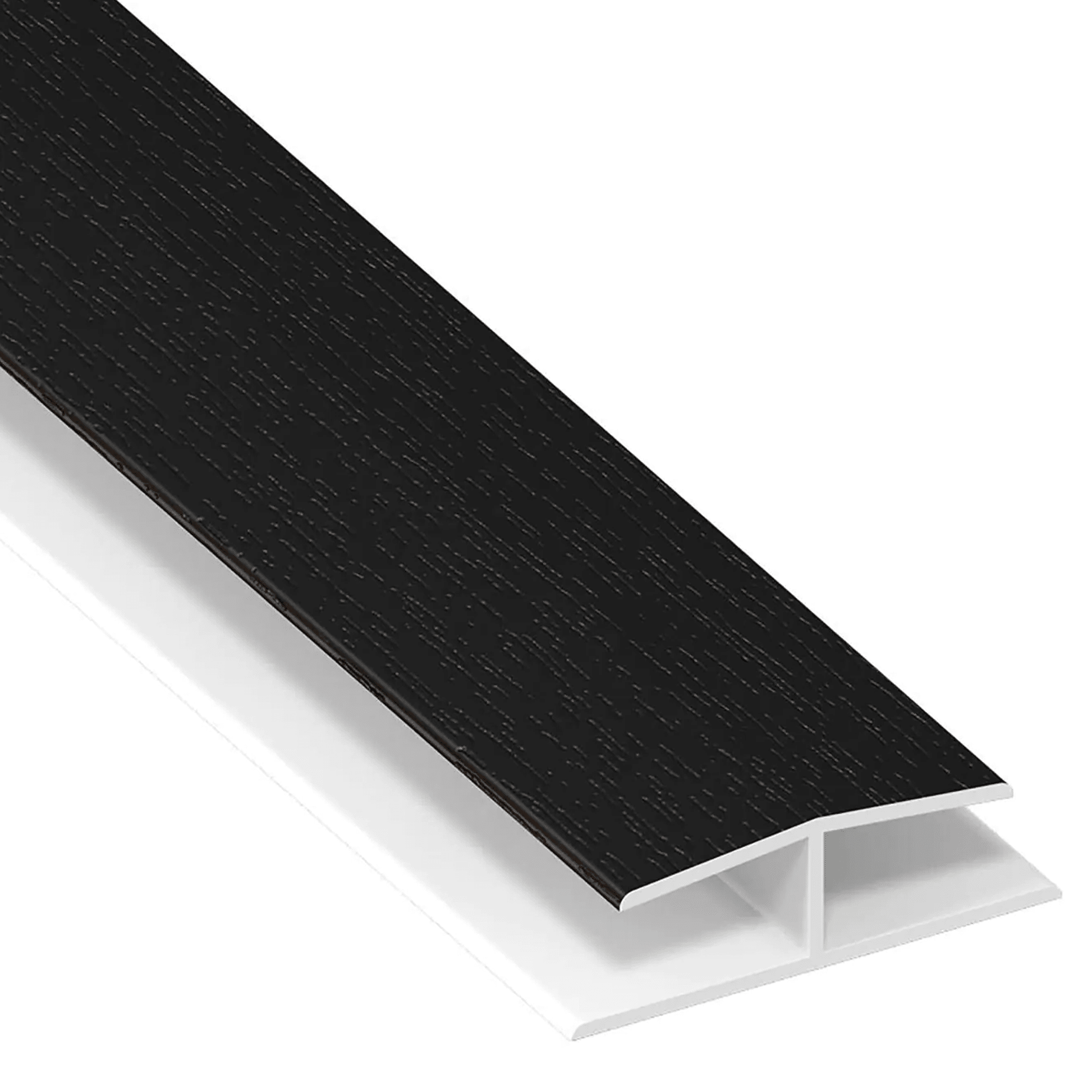 Black Ash Woodgrain UPVC Soffit and Utility Board H Joint Trim 5 Metre.