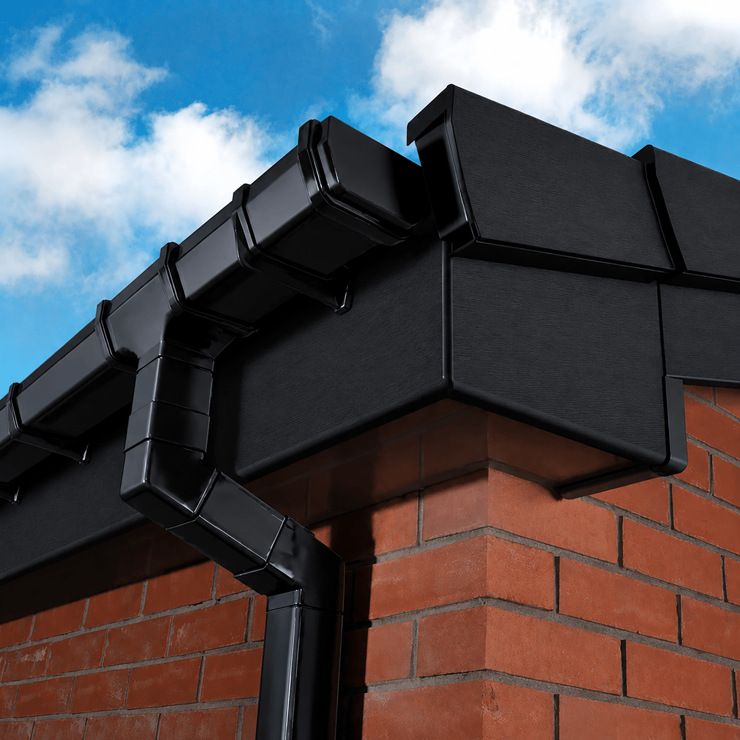 Black Ash Woodgrain UPVC Soffit General Purpose Utility Flat Board fitted to a property