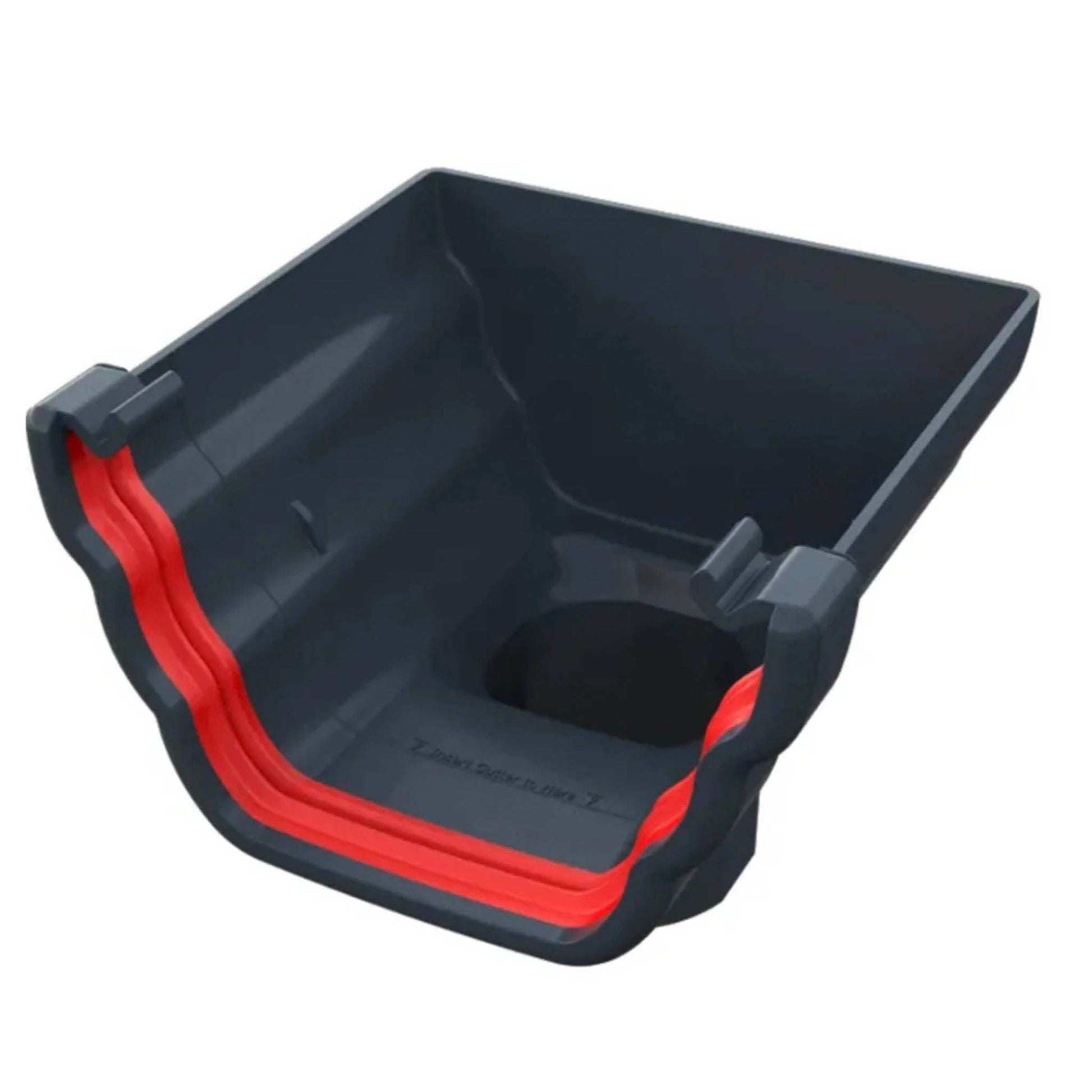 BLACK OGEE GUTTER STOP END OUTLET - Transtools Online