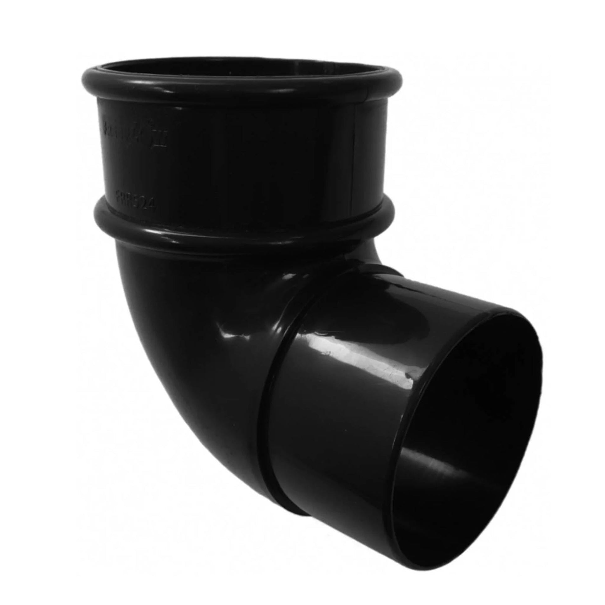 Black Round Downpipe Offset Bend - 92.5 Degree