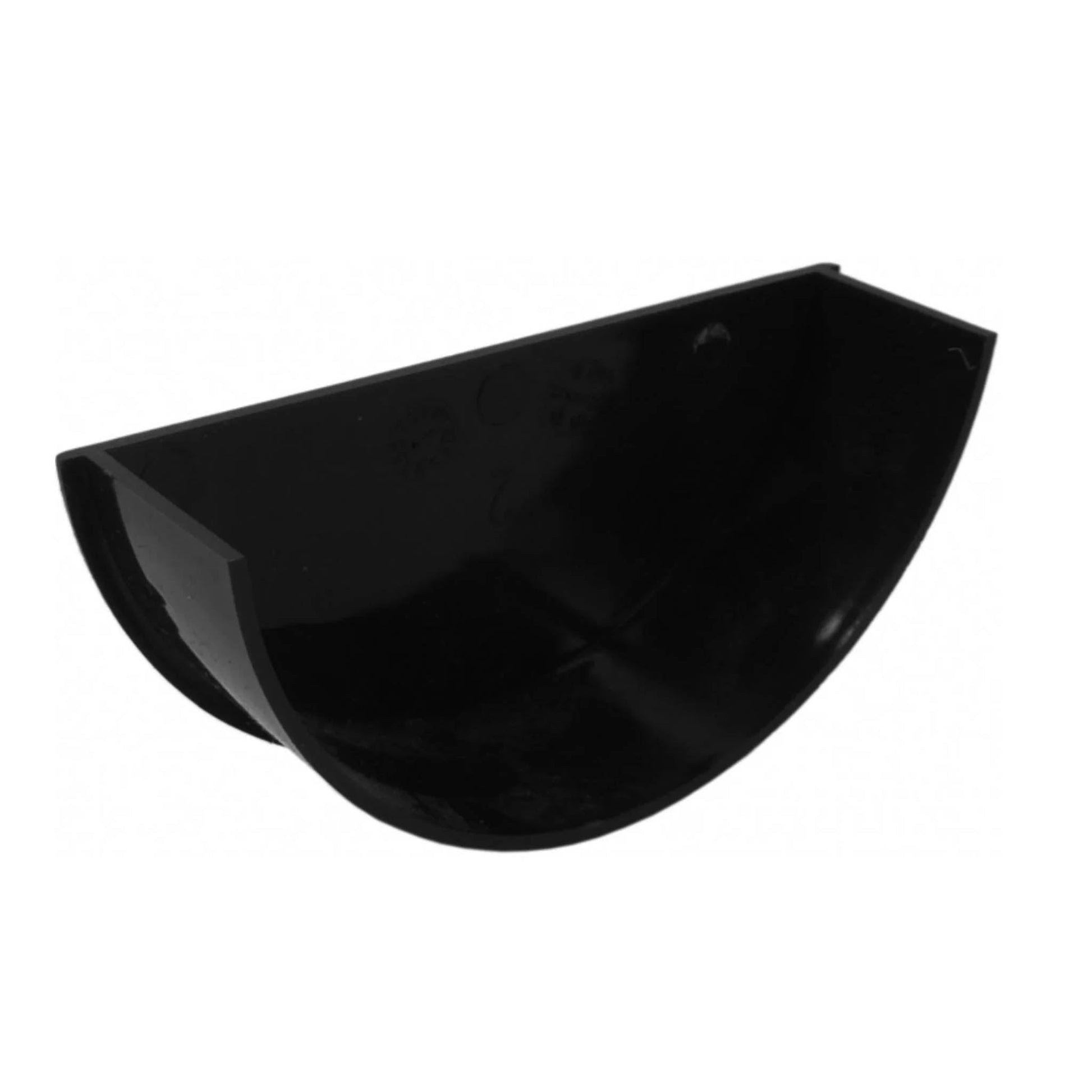 Black Round Gutter Internal Stop End - Transtools Online