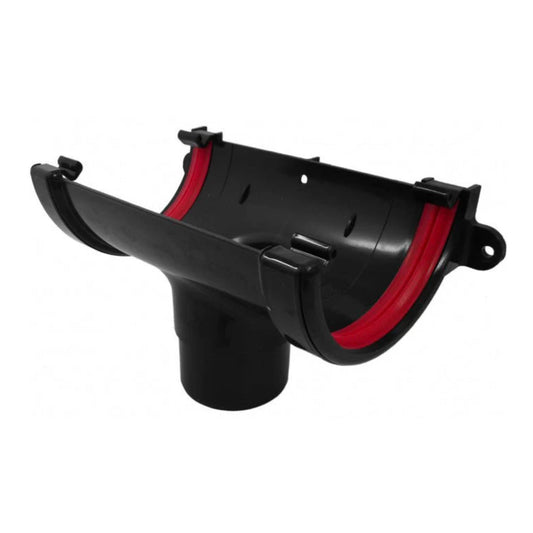 Black Round Gutter Running Outlet - Transtools Online