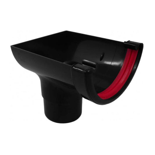 Black Round Gutter Stop End Outlet - Transtools Online