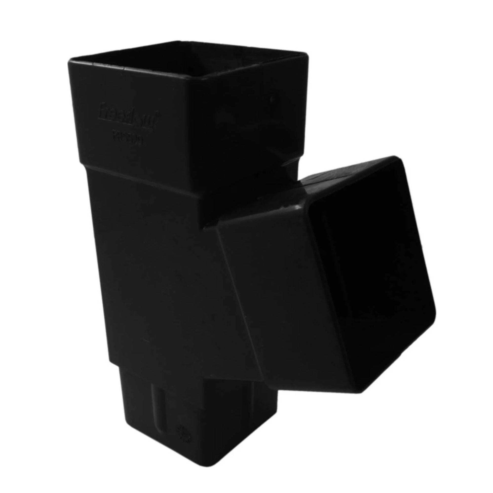 Black Square Downpipe Branch - 112 Degree - Transtools Online