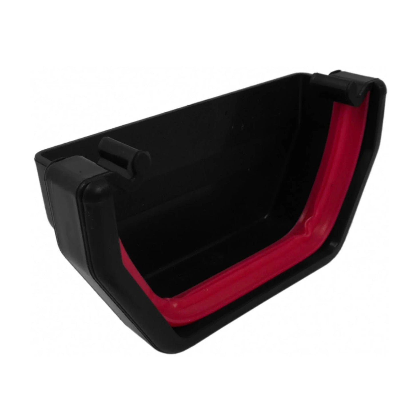 Black Square Gutter External Stop End - Transtools Online