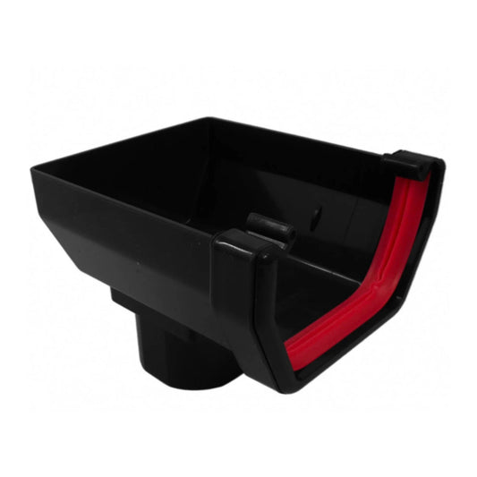 Black Square Gutter Stopend Outlet - Transtools Online