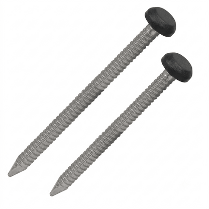 Black UPVC Polytop Stainless Steel Soffit Cladding Fixing Pins 250 Pack 30mm and 40mm