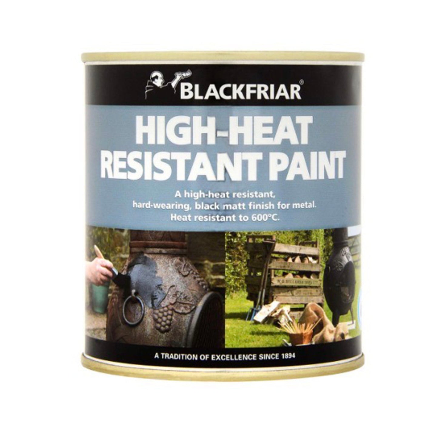 Blackfriar High-Heat Resistant Paint Matt Black 500ml