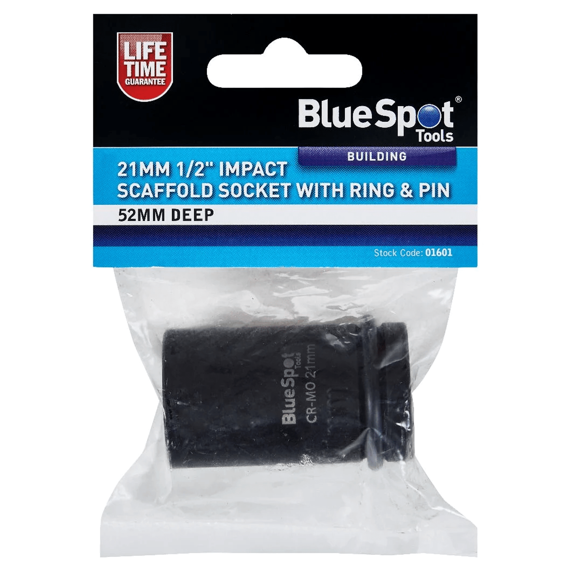 Blue Spot 1/2in Drive Impact Scaffold Socket - 21mm.