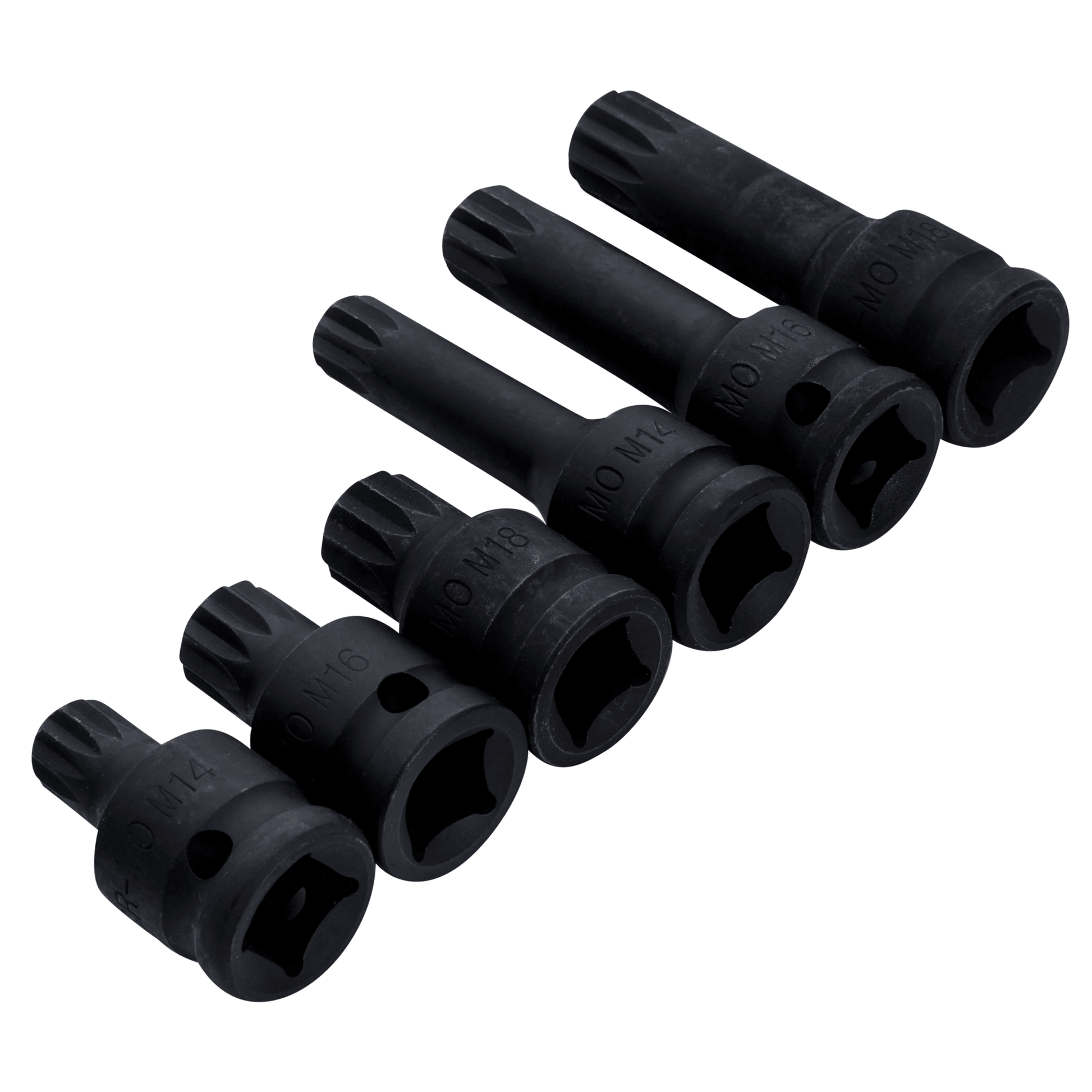 Blue Spot 1/2in Drive Spline Socket Set M14-M18 - 6 Piece