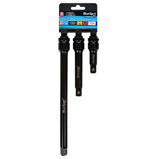 Blue Spot 1/2in Impact Extension Bar 3 Piece Set