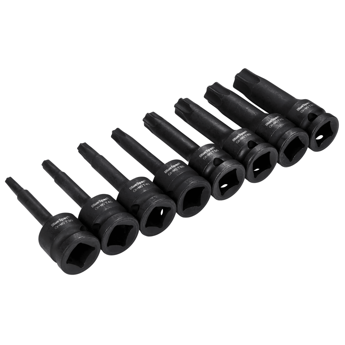 Blue Spot 1/2in Impact Torx Socket Set T30-T80 - 8 Piece