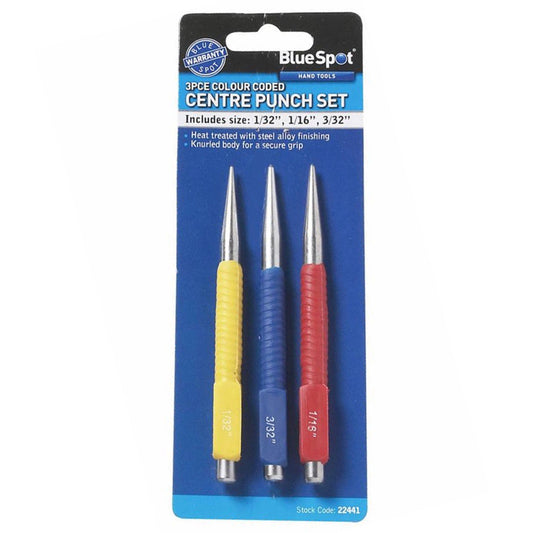 Blue Spot 3 Piece Centre Punch Set - Transtools Online