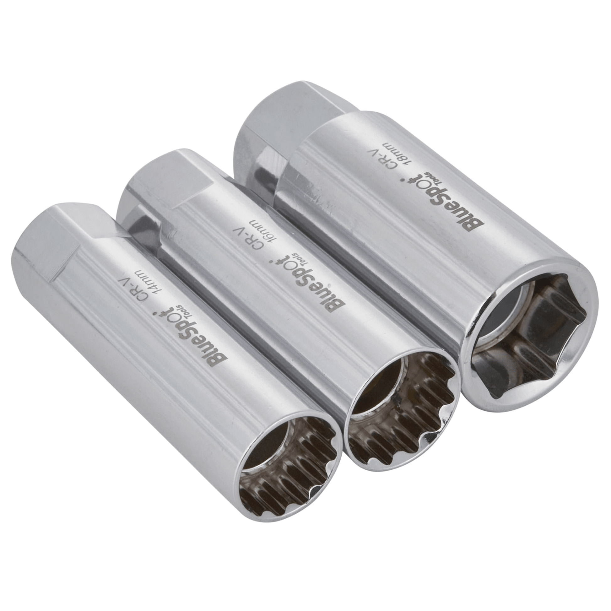 Blue Spot 3/8in Thin Wall Spark Plug Socket Set - 3 Pieces