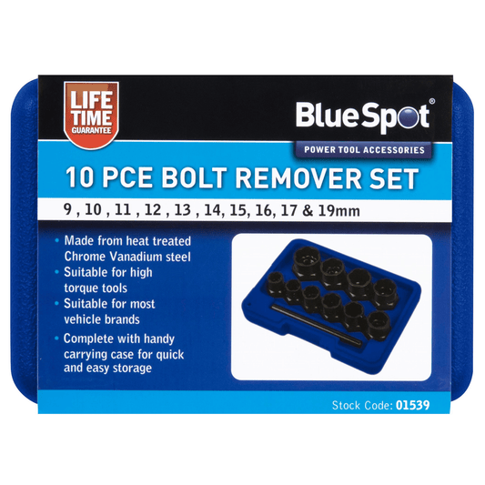 Blue Spot Bolt Removal Set - 10 Piece Boxed