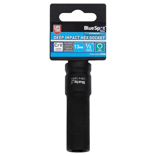Blue Spot Deep Impact Hex Socket - 13mm - 1/2in Drive 226Nm Maximum Torque