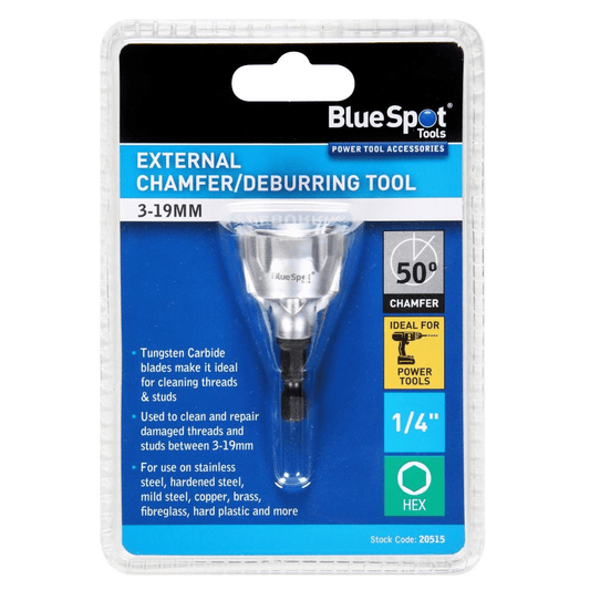 Blue Spot 3mm x 19mm External Chamfer and Deburring Tool