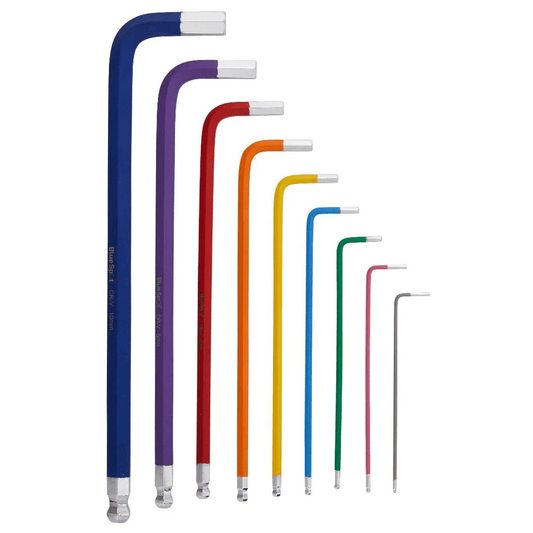 Blue Spot Extra Long Ball End Hex Key Set 1.5-10mm - 9 Piece Colour Coded