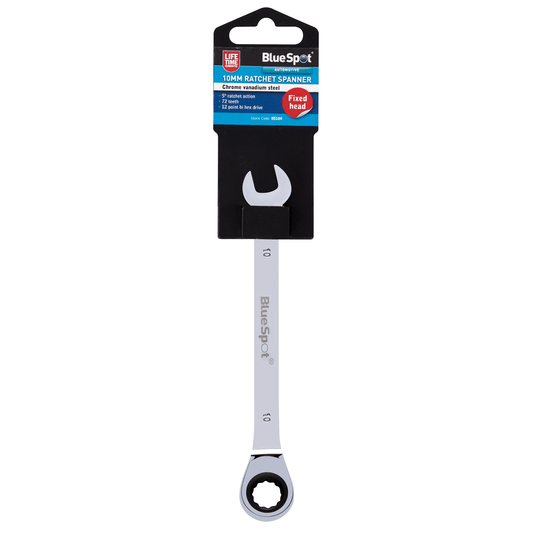 Blue Spot Fixed Head Ratchet Spanner - 10mm - 72 Teeth