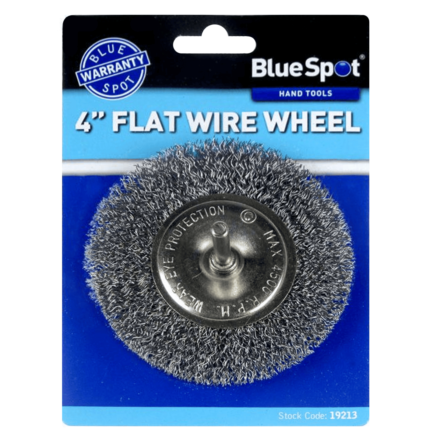 Blue Spot Flat Wire Wheel Brush - 100mm 4in
