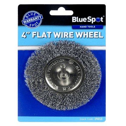 Blue Spot Flat Wire Wheel Brush - 100mm 4in