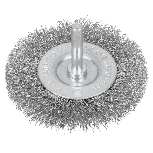 Blue Spot Flat Wire Wheel Brush - 75mm
