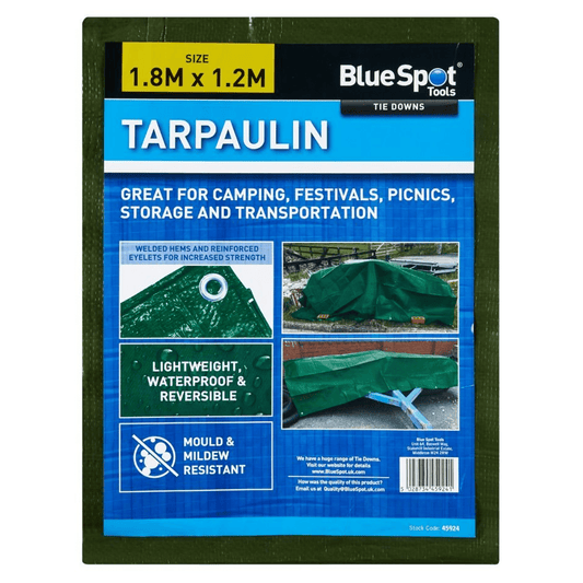 Blue Spot Green Tarpaulin 1.8m x 1.2m