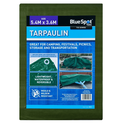 Blue Spot Green Tarpaulin 5.4m x 3.6m