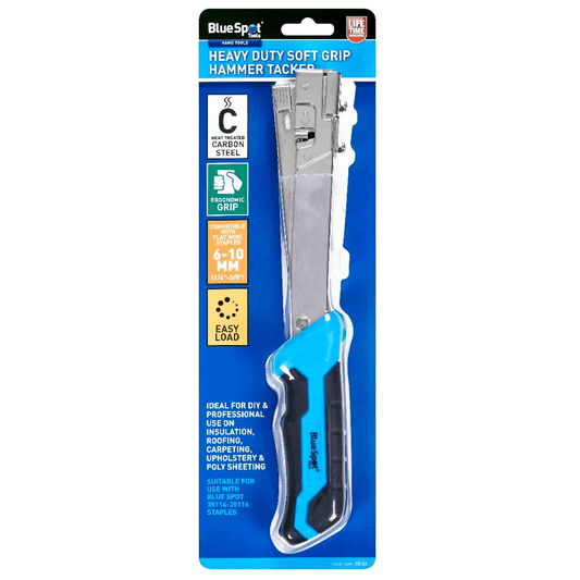 Blue Spot Heavy Duty Soft Grip Hammer Staple Tacker T50